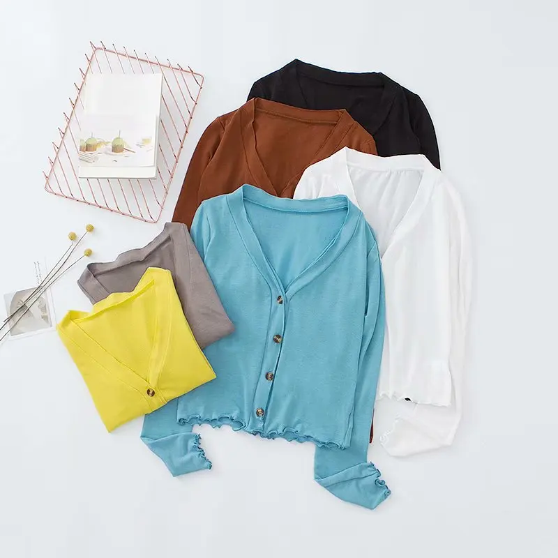 Женская винтажная Блузка с оборками укороченный топ в Корейском стиле