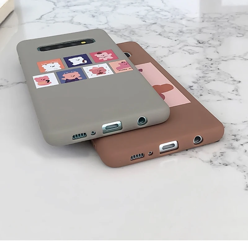 Чехлы YHBBCASES с забавным мультяшным медведем мягкие чехлы из ТПУ для samsung S8 S9 S10 Plus