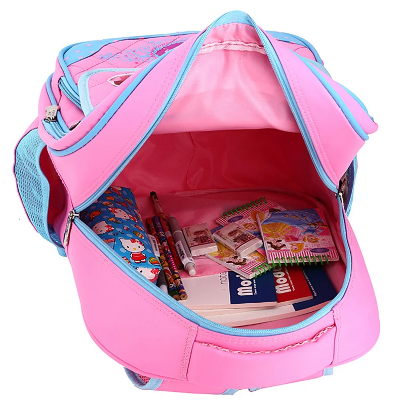 BAIJIAWEI Kid's 6 Wheels Trolley Backpack Removable Children Schoolbag 2-6 Grade Girls Printing Shoulder Bag Travel | Багаж и сумки - Фото №1