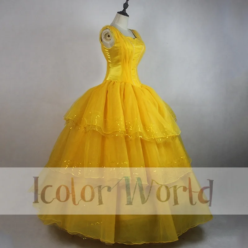 Новинка 2017 года платье принцессы Красавица и Чудовище карнавальный костюм |