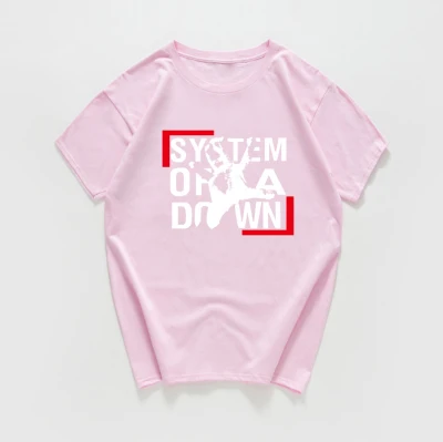 W335MT pink Новые женские футболки в стиле панк, женские футболки больших размеров, летние женские футболки из хлопка, женская одежда - Цвет: W335MT pink