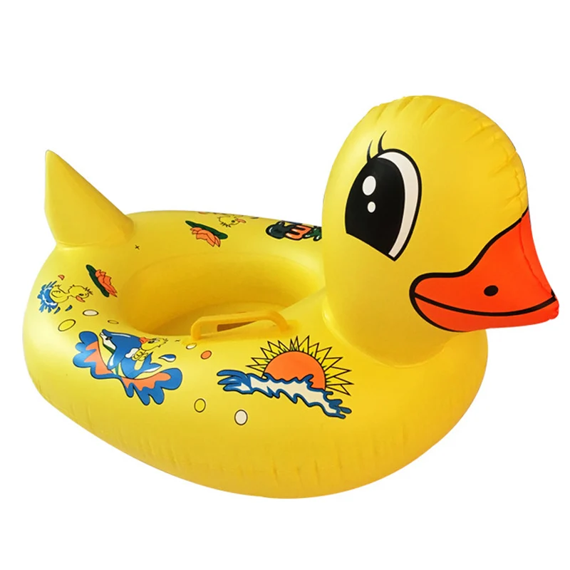 duck Единорог плавает детский бассейн надувные Мультяшные животные водные развлекательные игрушки кольца жизни буй сохранить ручка для сиденья пляж - Цвет: duck