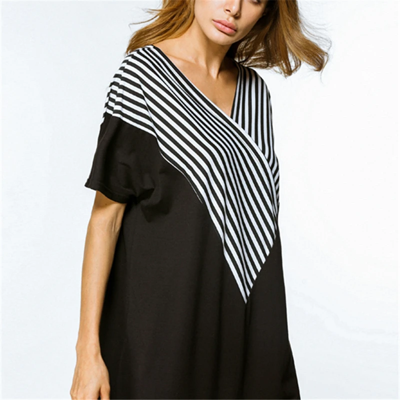 Брендовое черное платье-кафтан модное Платье макси с v-образным вырезом Мягкое