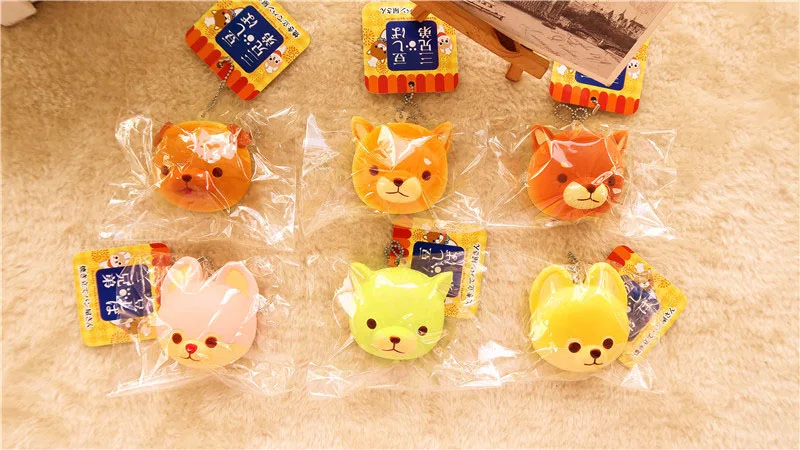 Decocase 1 шт. Kawaii японское аниме мягкий медленно поднимающийся брелок еда пекарня хлеб булочка тост медведь овца Шиба собака Телефон ремешок с подвеской