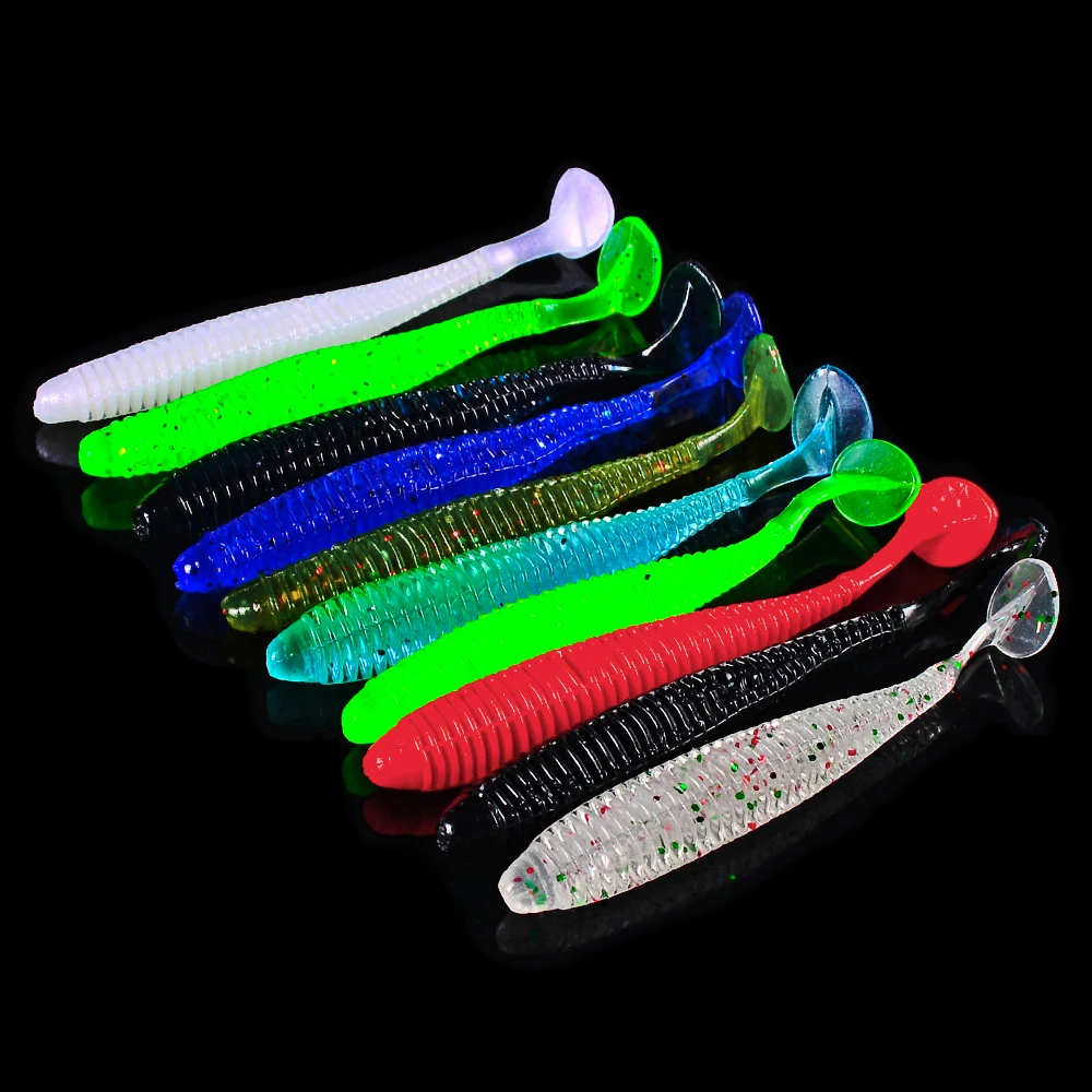 10 шт. 2,4 г/8,5 см искусственная мягкая блесна, Япония Shad Swimbaits Jig Head Fly Fishing силиконовая резиновая рыбка