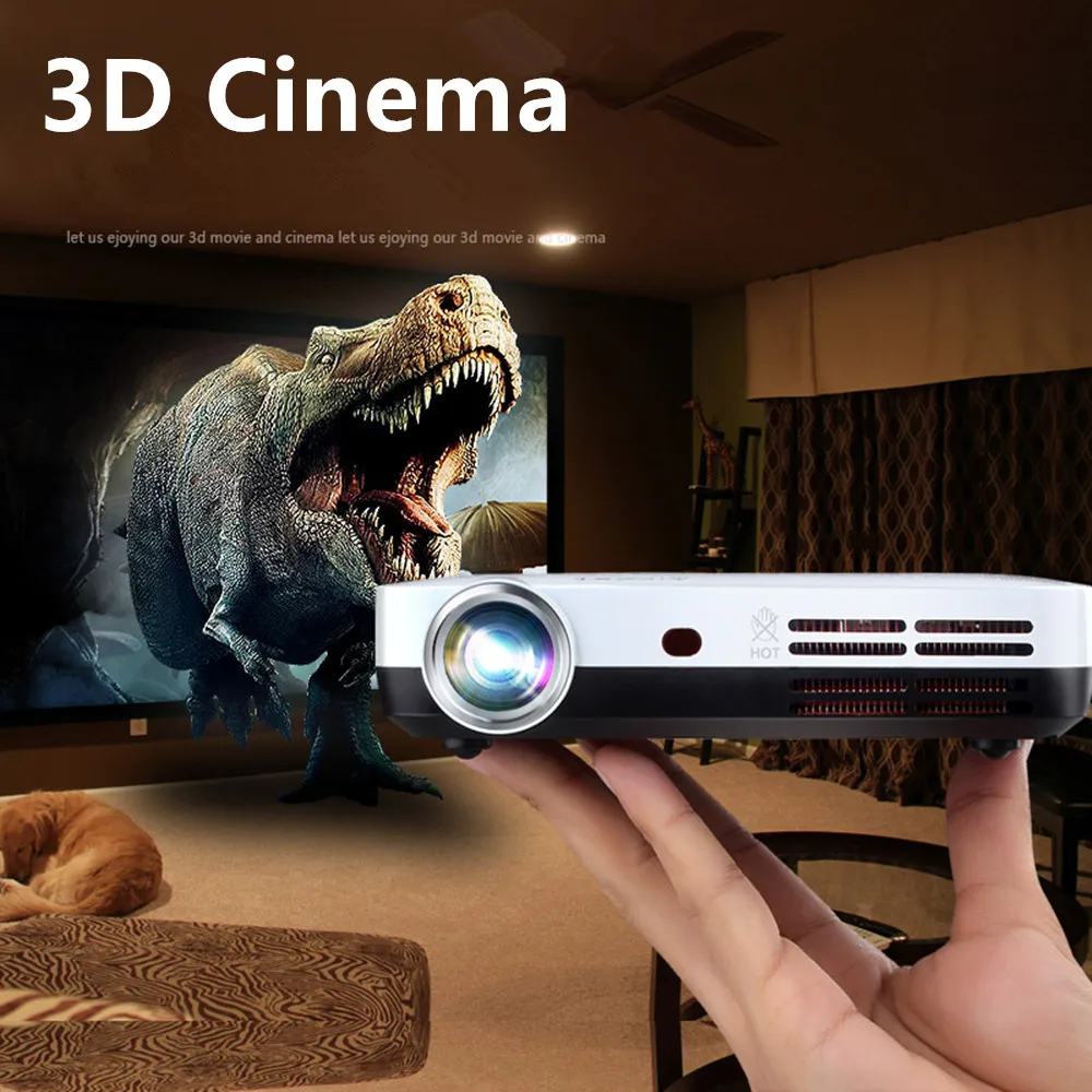 Mini 3D Projector 1080P Full HD DLP Smart Android Wireless Projectors Multimedia Video LED Pocket Bluetooth HDMI USB | Электроника