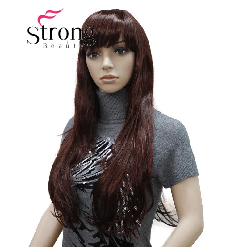 StrongBeauty 2" синтетический парик длинные термостойкие большие волнистые волосы для женщин косплей парик светло-коричневый с выделенным