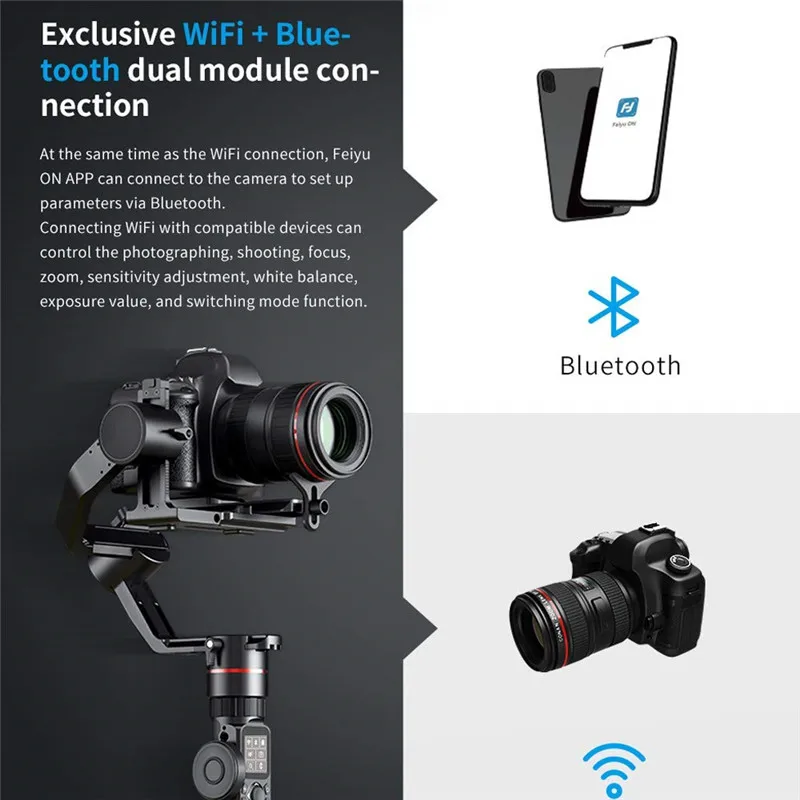 FeiyuTech AK2000 3 оси ручной Камера стабилизатор с последующей Фокус зум для sony Canon 5D