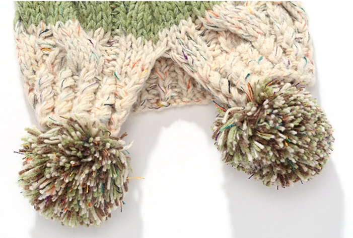 Женская вязаная шапка BomHCS зимняя с помпонами|knitted hat|slouch beaniewomen cap |