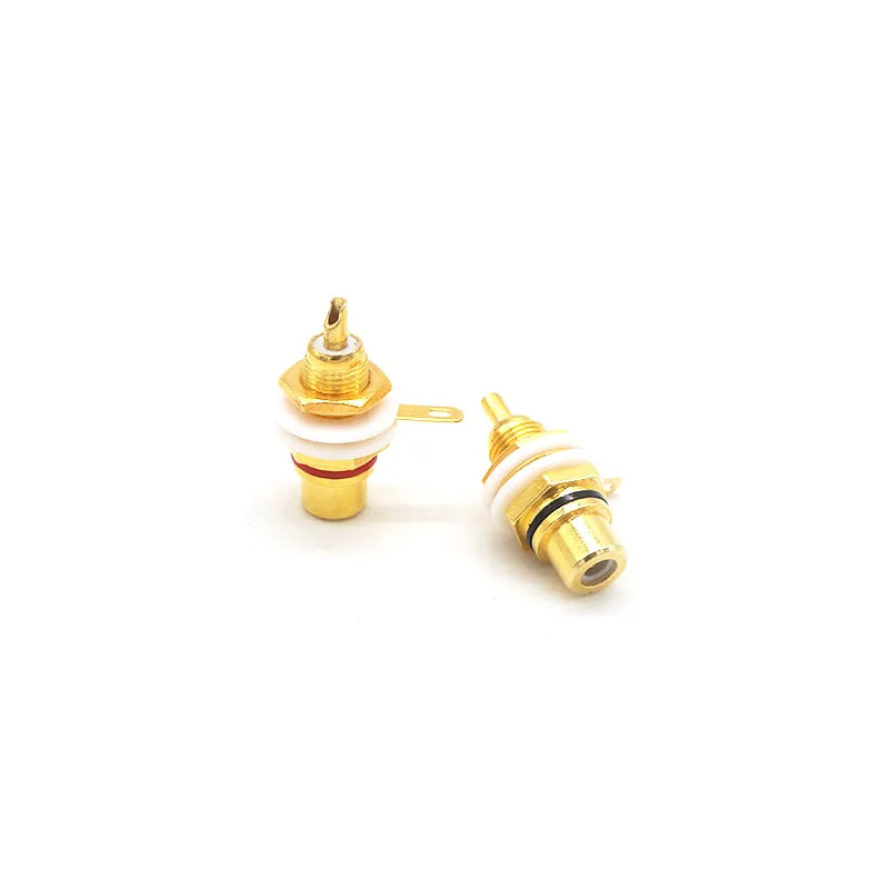 RCA гнездовой разъем 10 шт. позолоченный Rca монтажное шасси с золотой панелью