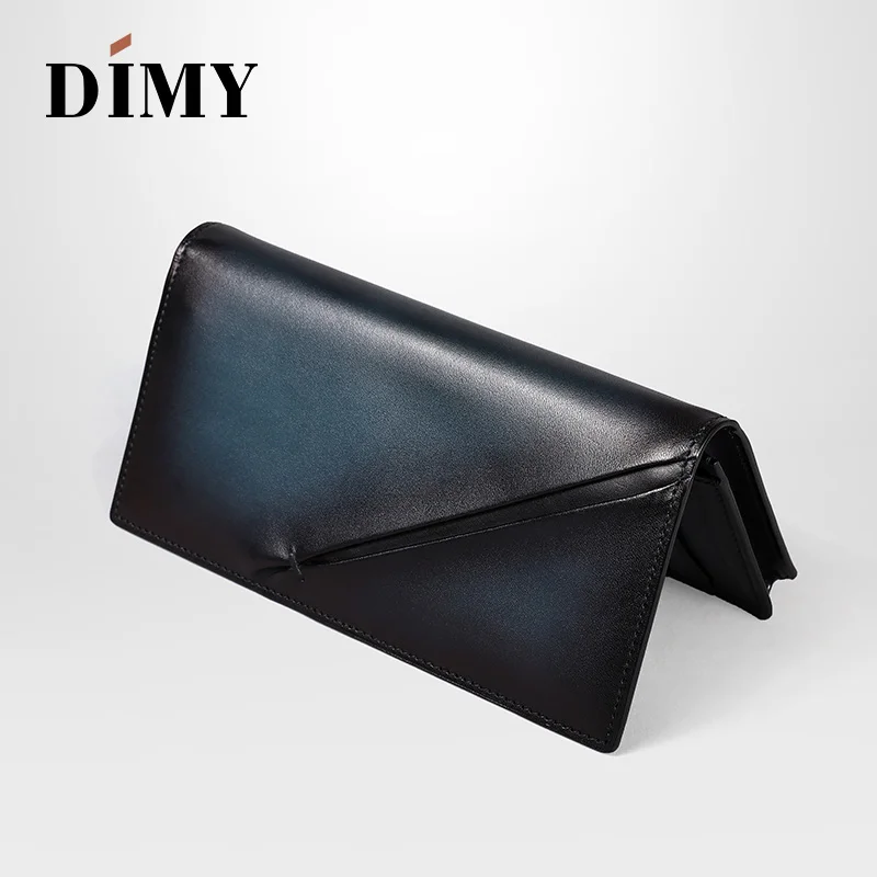 Dimy кошелек из натуральной кожи Мужской винтажный Кредитная карта зажим для