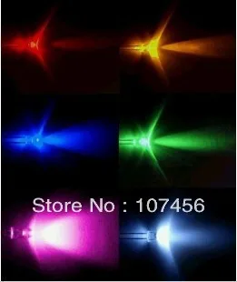 

60 шт., 6 значений, ультракороткие R,G,B,W,Y,P, светодиоды, 3 мм + Бесплатные резисторы, бесплатная доставка, 3 мм светоизлучающие диоды