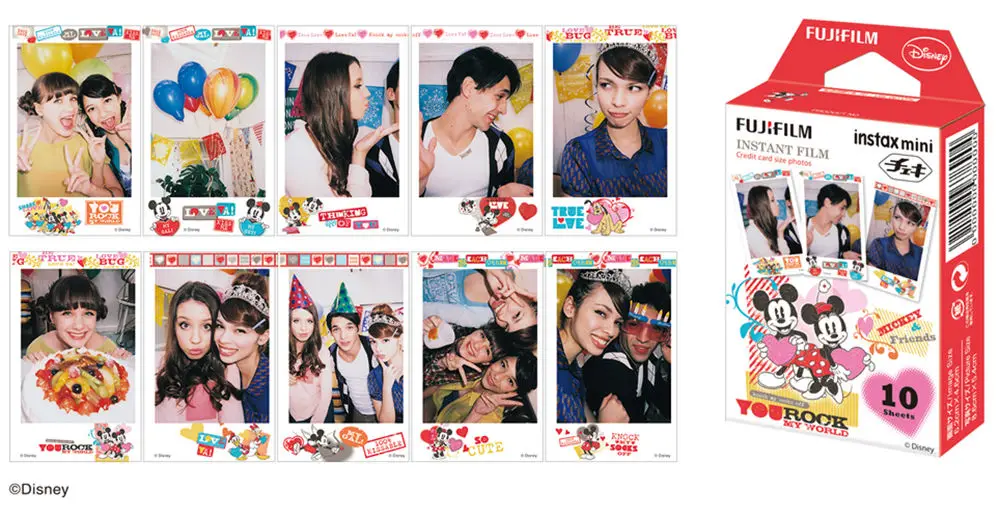 Fujifilm Instax Mini 8 пленка Микки и друзья фотобумага 10 листов для Fuji Instant 11 9 25 70 90 камера