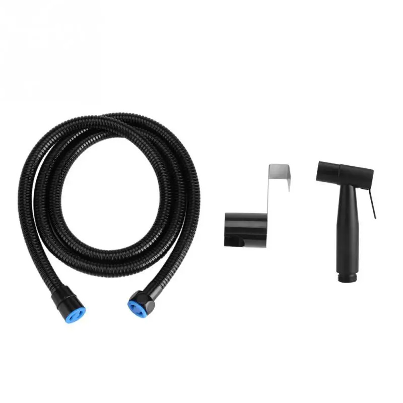 Распылитель для биде из нержавеющей стали с гибким шлангом Черный Ручной Биде