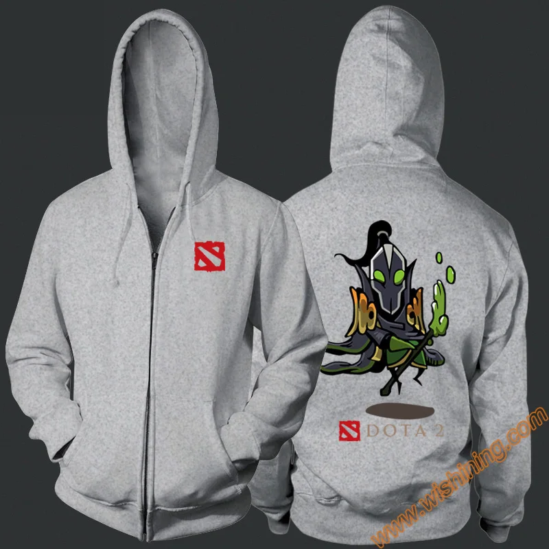 DOTA 2 Герой толстовки DOTA 2 хаос рыцарь черный 3xl большой размер Толстовка DOTA2 полная молния толстовки с капюшоном Wishining