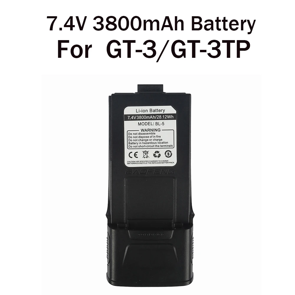 3800MAH BaoFeng литий-ионный Аккумулятор 7,4 V для Baofeng GT-3/GT-3TP
