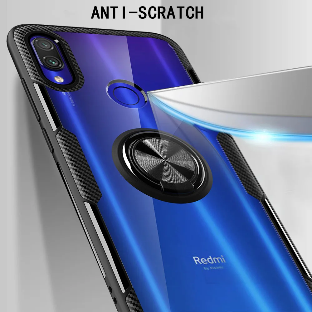 Для Xiaomi Redmi Note 7 Redmi Note7 Pro прозрачный Магнитный чехол-держатель для Xiaomi Redmi 7 Чехол-держатель с кольцом чехол s