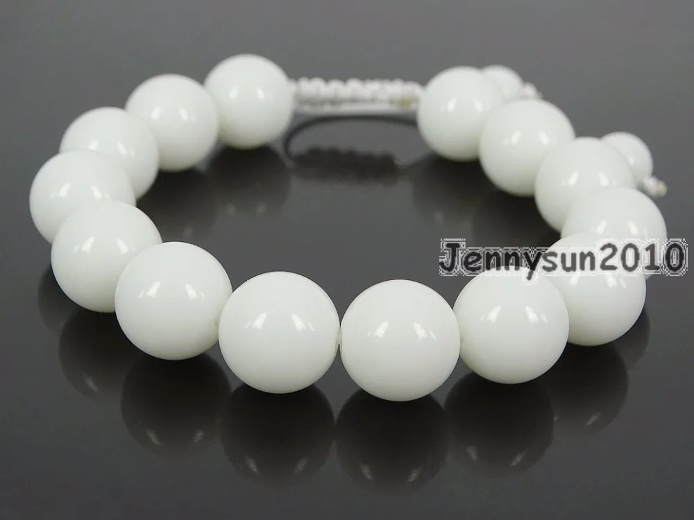 

Ручная работа, 12 мм, регулируемые натуральные белые камни из алабастера, круглые бусины, браслет, лечебные рейки, 5 нитей/упаковка