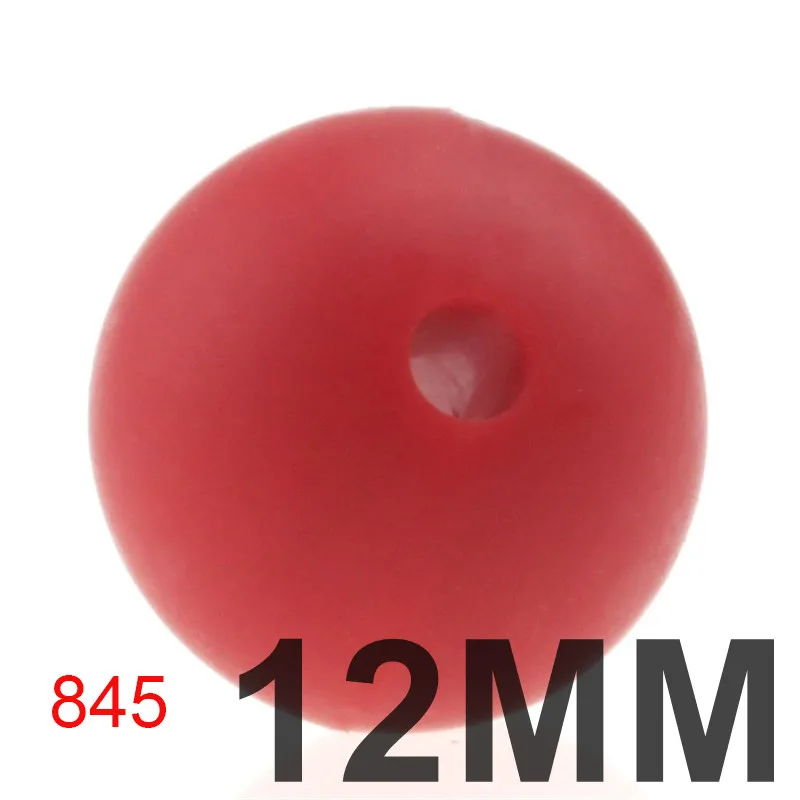 845 Deep red 100 шт 12 мм Силиконовые Детские Прорезыватели круглые бусины Bpa бесплатно жевательные силиконовые бусины для самостоятельного изготовления ювелирных изделий Прорезыватели зубов игрушки подарок - Цвет: 845 Deep red
