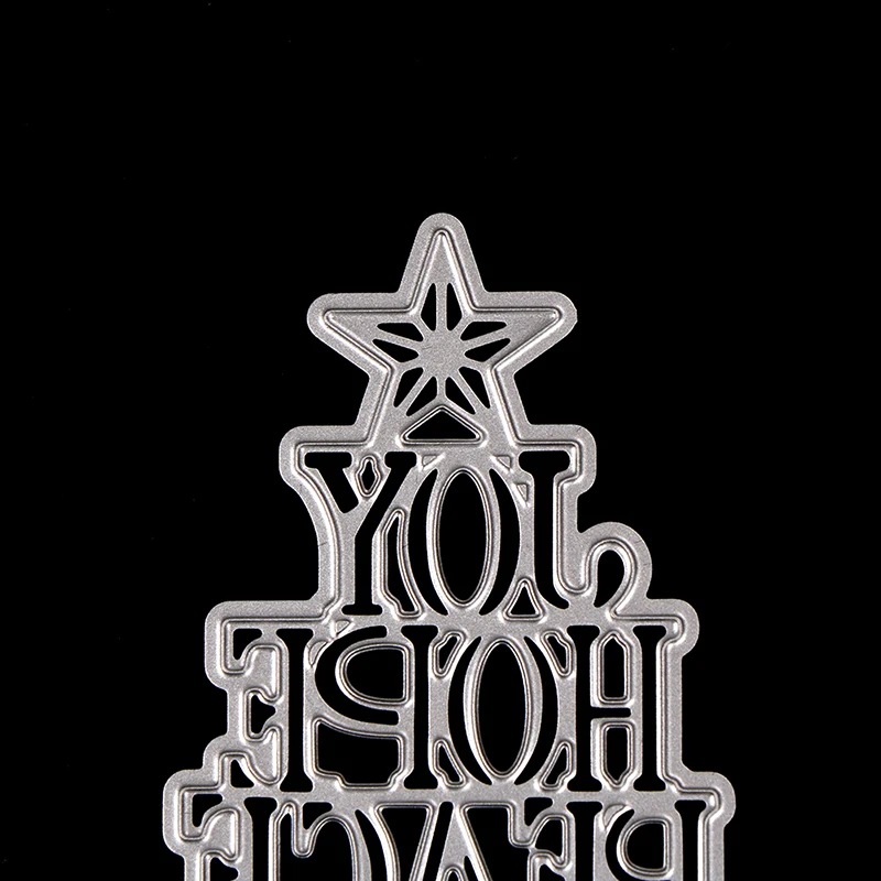 Рождественская елка буквы Трафаретный вырубной штамп Скрапбукинг металлический