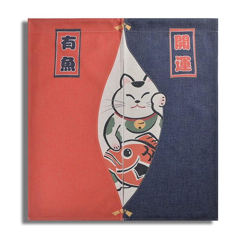 Японская дверная занавеска Lucky Cat декоративная перегородка для ресторана суши