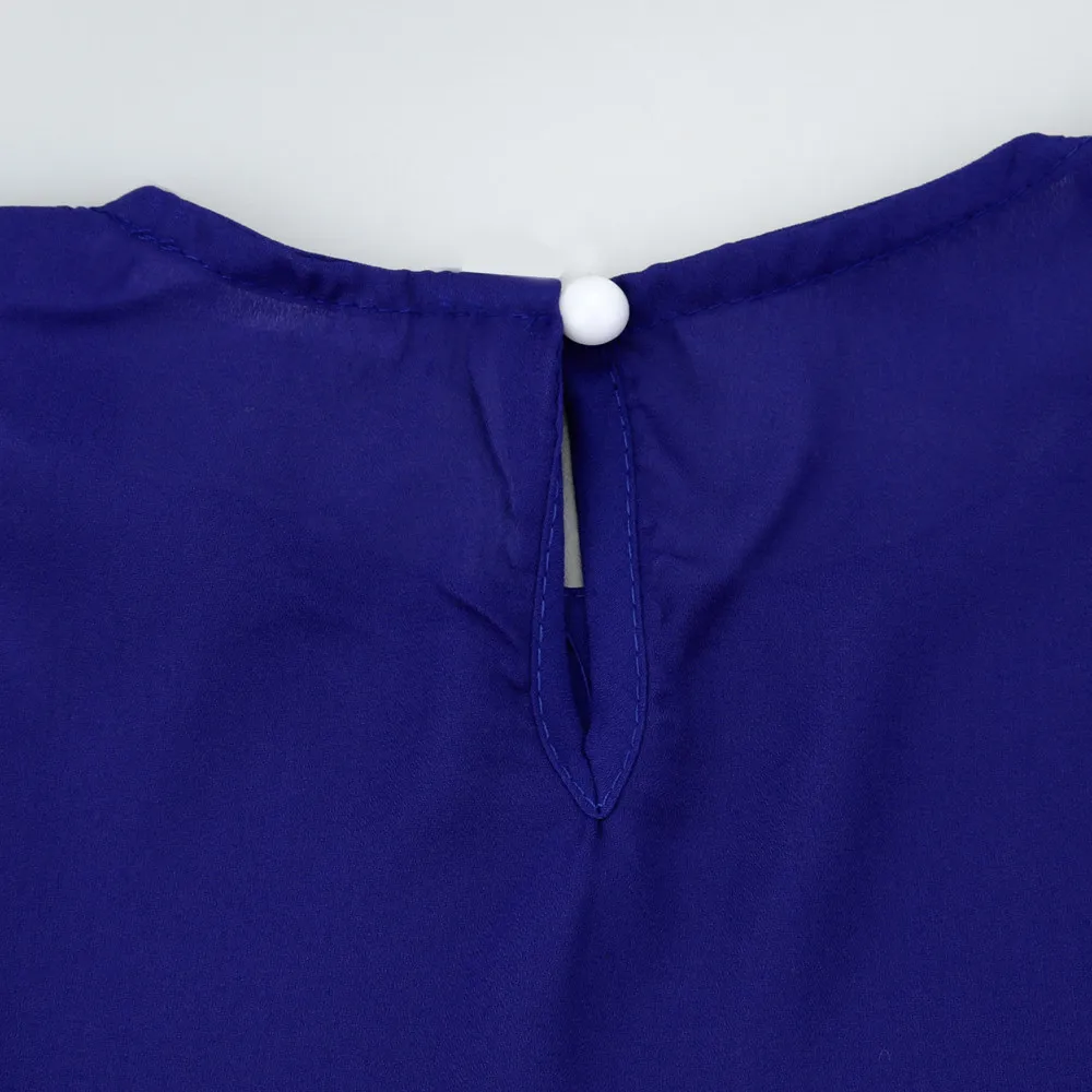 Женские летние модные шифоновые топы с оборками и круглым вырезом без рукавов