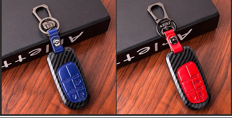Чехол для автомобильного ключа из углеродного волокна для Fiat Dodge charger Дротика Challenger Durango Jeep Chrysler 300C Grand Cherokee Compass