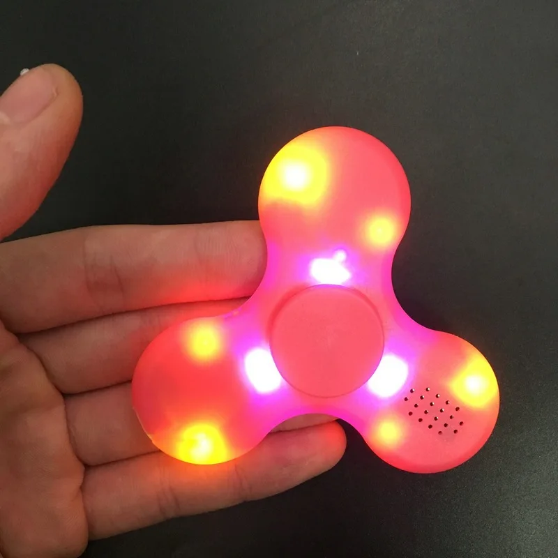 Finger Fidget Bluetooth Speaker Music Spinner with luminous led lights Antistress hand skinner toy for Kid Adult Christmas gift |