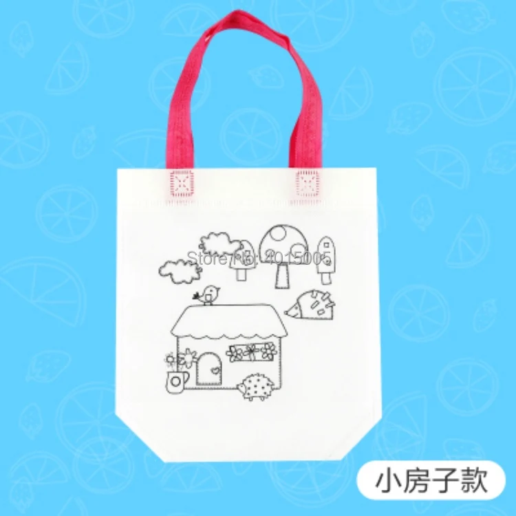 Детская ручная роспись Нетканая ткань граффити Сумки Защита окружающей среды