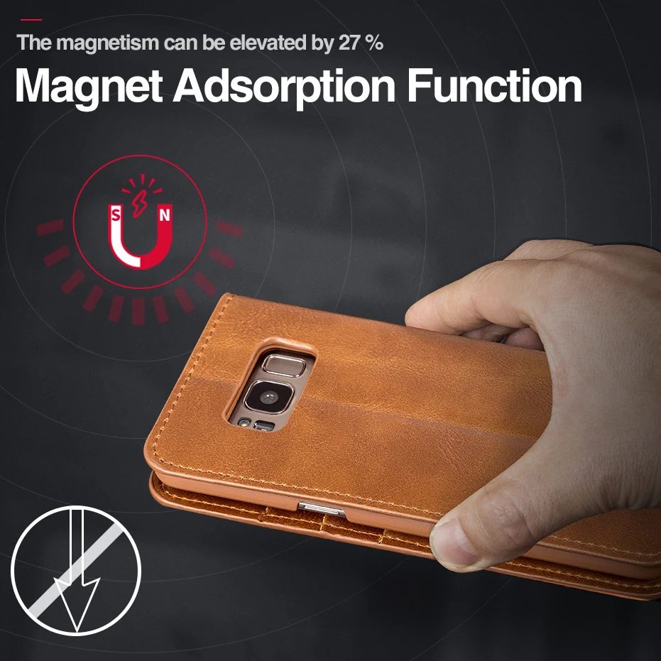 Роскошный чехол для телефона Galaxy Note 8 откидной Чехол Samsung S6 S7 S8 Edge Plus S5 S4 Кожаные