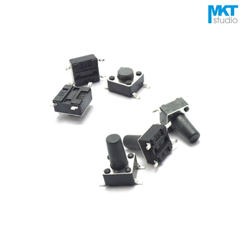 100 шт. SMD 6*6*10 5/11/11.5/12/12.5/13/13.5/14/14.5/15/15.5/16/16.5/17/17.5/18/18.5/19/19.5/20 мм черная фотовспышка|switch