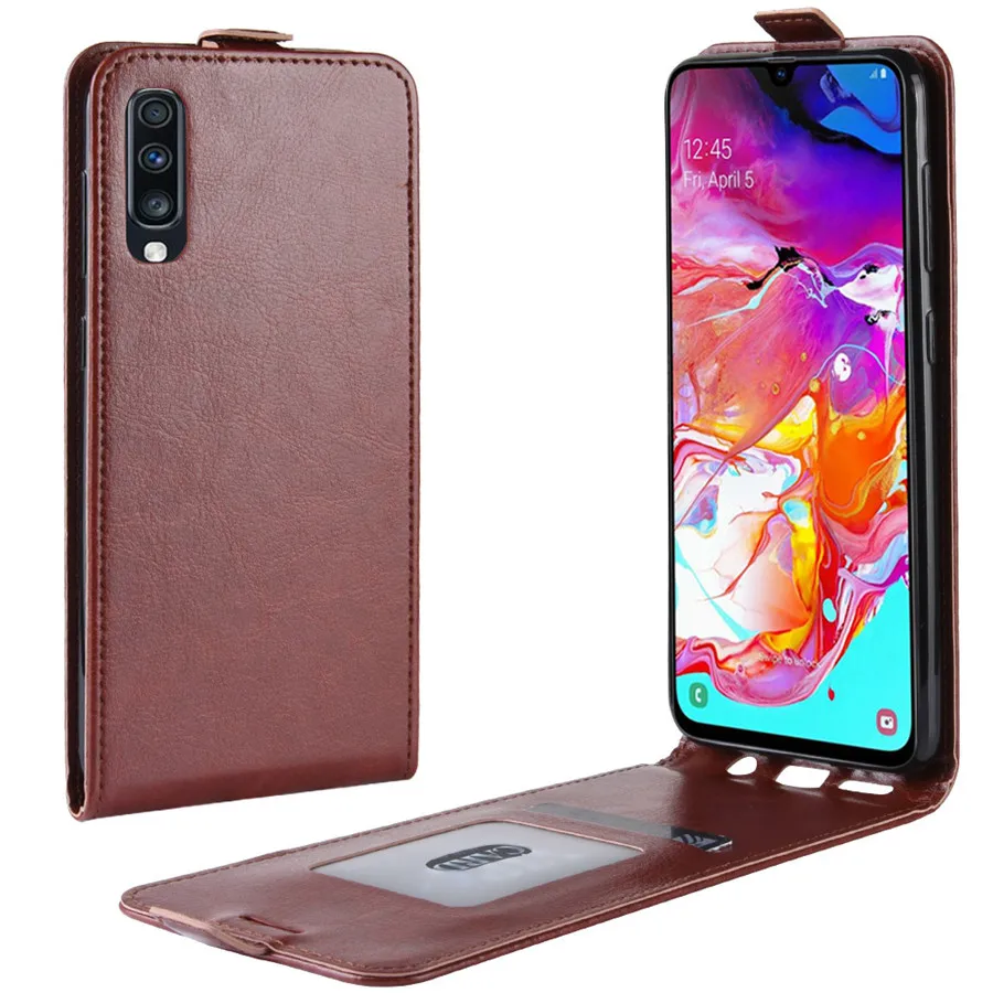 Для samsung A70 чехол на samsung A70 SM-A705FD Чехол Флип 6," Вертикальный кожаный чехол-книжка для samsung Galaxy A70 A 70 A705 чехол