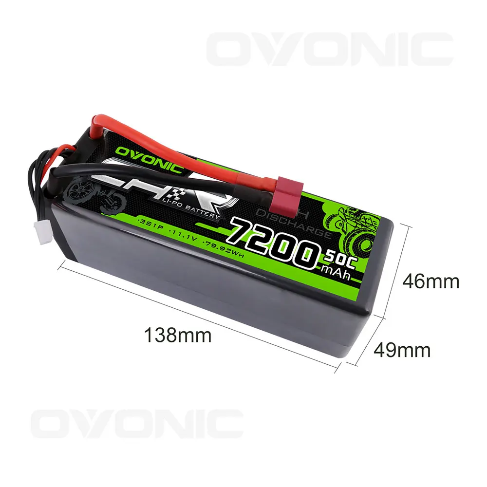 Ovanic 7200mAh 3S1P/11 1 V Lipo батареи упаковка Deans Жесткий Чехол питание для осевой гонки Redcat
