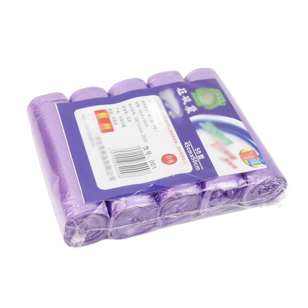 6 Colors Household 5 Rolls Disposable Rubbish Bin Liner Plastic Garbage Bag Roll Cover Home Waste Trash Storage Container Bags