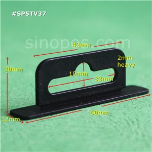 60x12x20mm Литые сверхпрочные Висячие вкладки, коробка посылка, евро вешалка, отверстие для слота, черная висячая вкладка, крючок для коллектора товаров, пластиковая ручка для дисплея - Цвет: 60x12x20mm