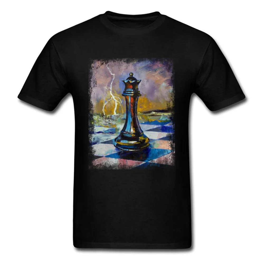 

Новая модная футболка с изображением королевы шахматных картин на холсте искусство Дизайн семейный День благодарения высокое качество муж...