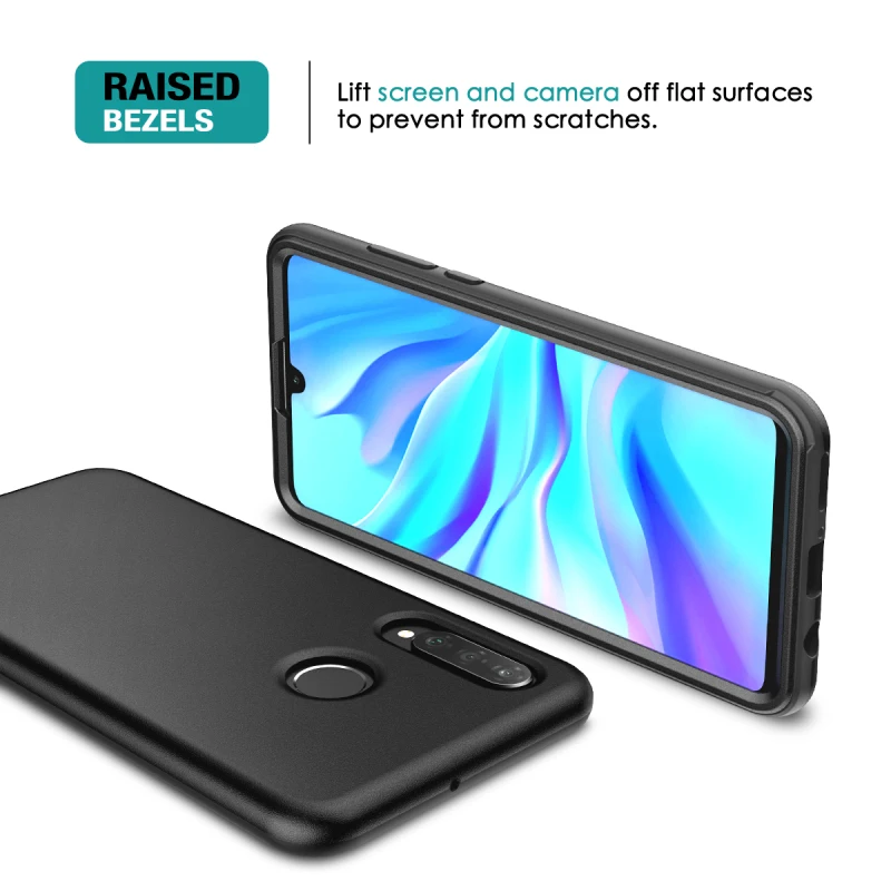 Жесткий чехол GrandEver для Huawei P30 lite противоударный чехол-бампер с защитой со