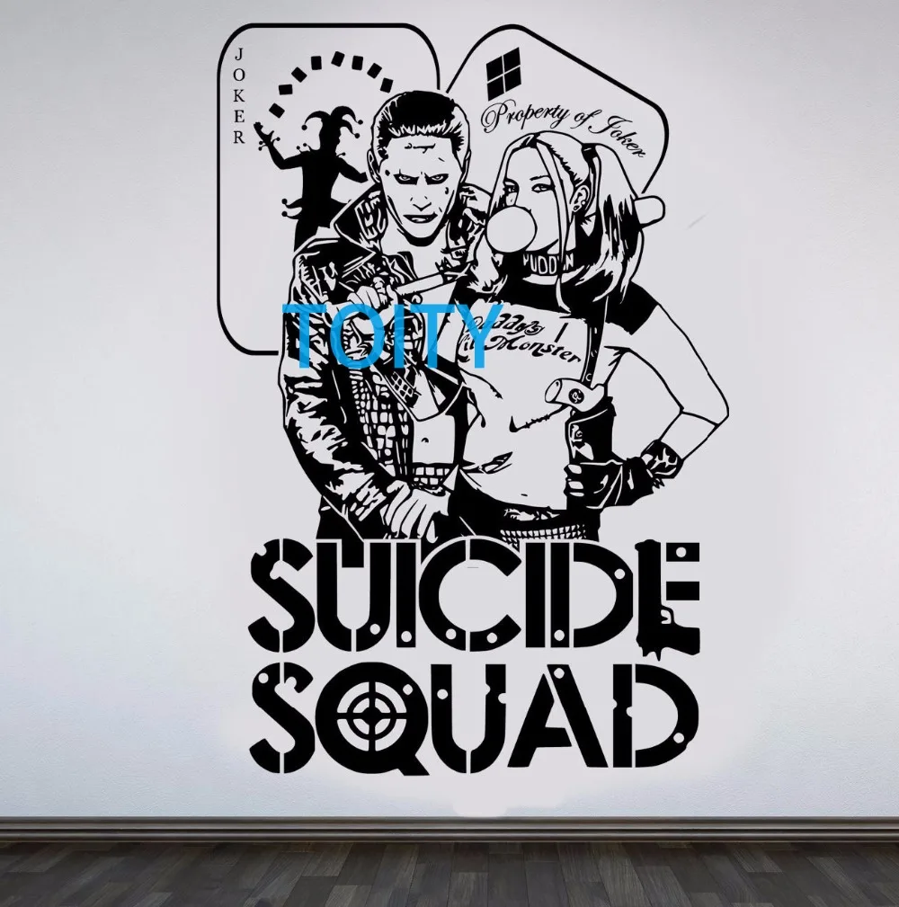 5 видов конструкций Harley Quinn Джокер наклейка на стену DC Comics отряд самоубийц