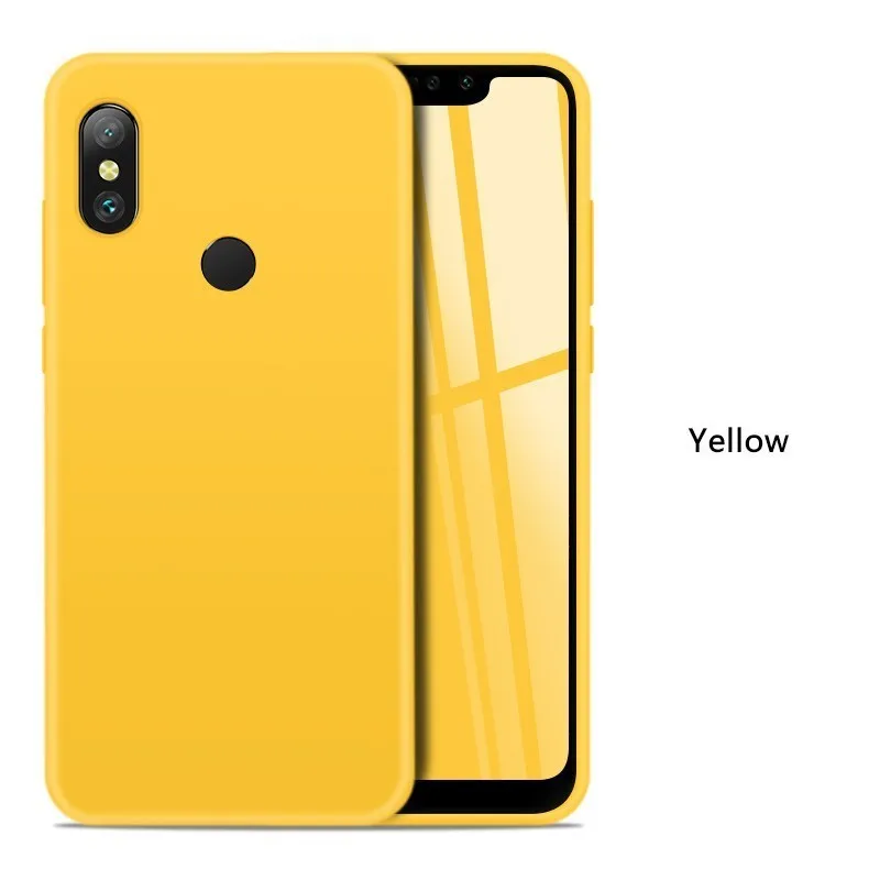 Yellow Силиконовый чехол для Xiao mi Red mi Note 6 Pro, милый Полный Чехол для Xiao mi Red mi Note 5 7 6A mi A2 Lite, противоударный бампер, чехол - Цвет: Yellow