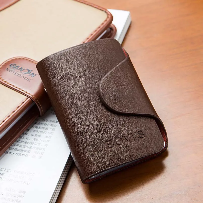 Чехол Bovis из 2019 натуральной воловьей кожи для визиток с отделением карт 20
