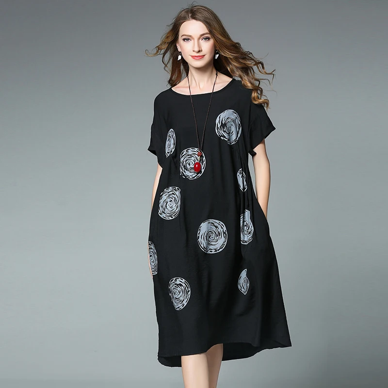 4XL летнее платье для женщин плюс размер 2017 хлопок лен повседневные платья
