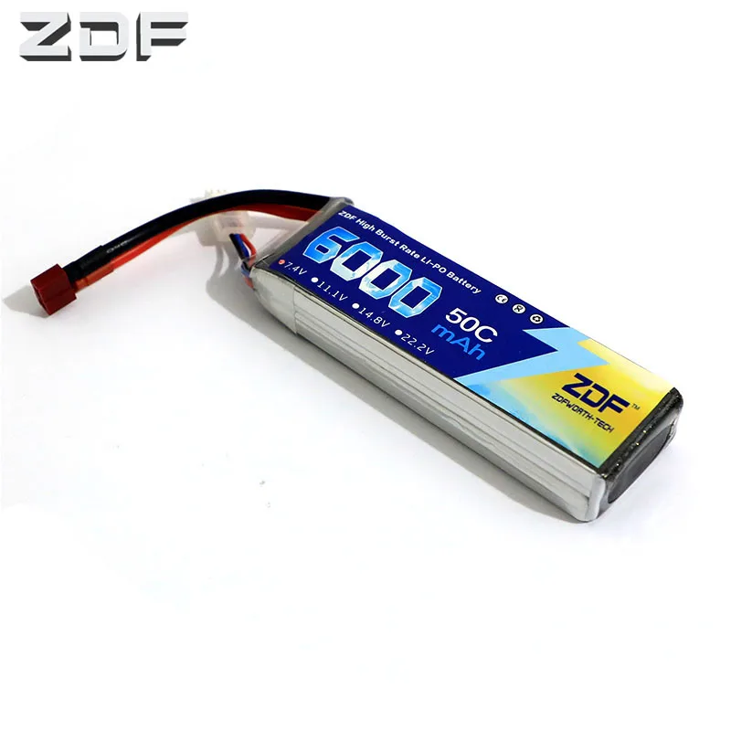 

ZDF 2S 7,4 v 6000mah 50C max 100C lipo аккумулятор для детской вертолета с фиксированным крылом квадрокоптера