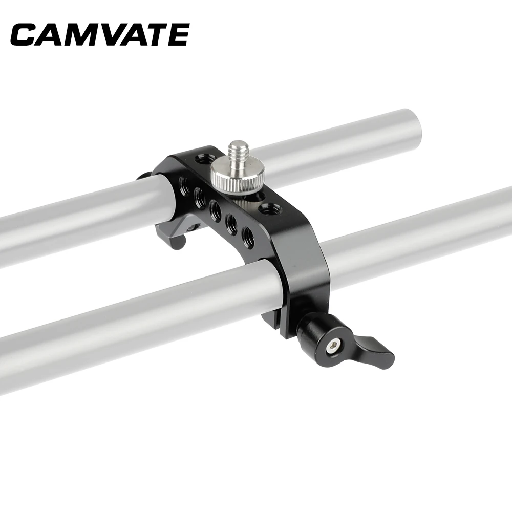 CAMVATE Стандартный 15 мм двойной шток кронштейн с двухсторонний инструмент для 1/4 &quot