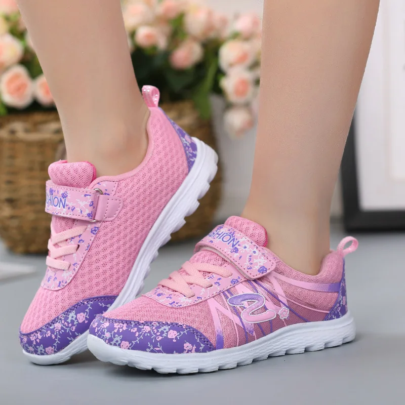 2017 Spring/Autumn Children Girl Sports Shoes Fashion Sneaker Kids Casual Cartoon Princess Breathable | Детская одежда и обувь