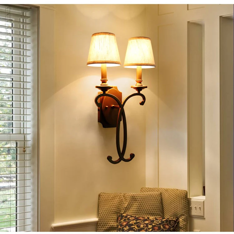 Американская винтажная прикроватная лампа в стиле ретро для гостиной гостиницы