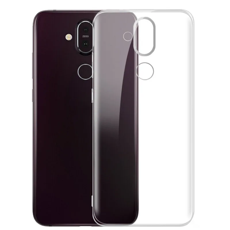Чехол NokiaX7 для Nokia 7 1 Plus мягкий чехол из ТПУ Прозрачная силиконовая задняя крышка
