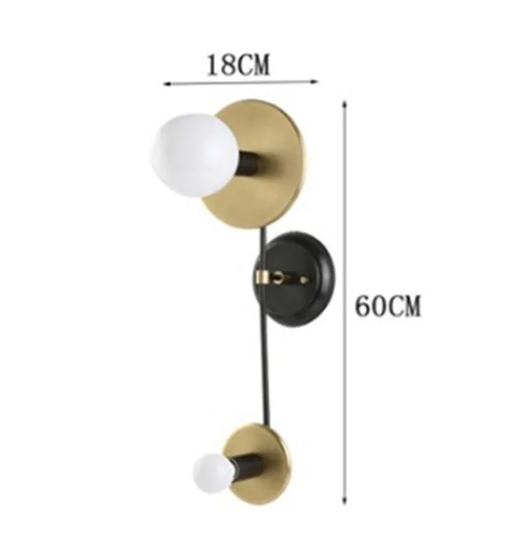 Настенное светодиодное Бра в минималистическом стиле креативное Латунное ретро