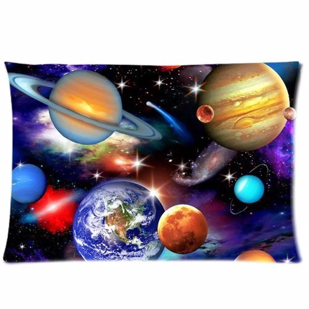 

Universe Solar System Custom pillowcase Decorative Square Throw Pillow Cases Zippered Two Sides 18x18 inch