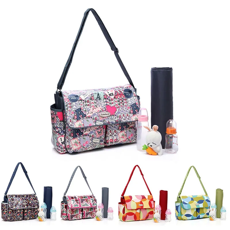 

Printing Mother Messenger Large Diaper Bag Waterproof Baby Changing Nappy Bags for Mom Fashion Mummy Maternity Shoulder Bags