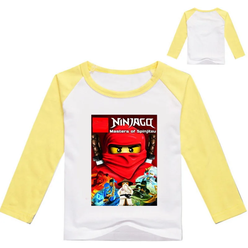 color at picture Boys Clothing Ninja Ninjago Cartoon Kids Long Sleeves T-shirt Movie Print T shirt Tees Boy Girls children Tops Kid Costume - Цвет: color at picture